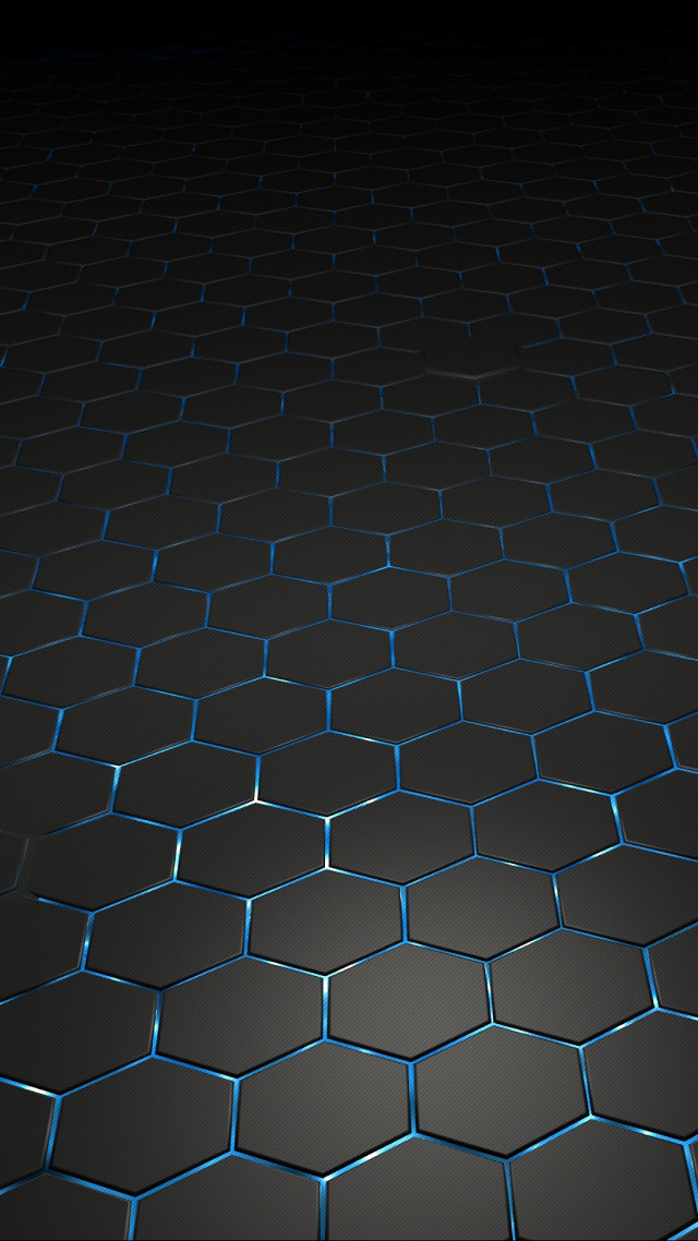 Black background blue hexagonal pattern #2 free wallpaper - medium preview image