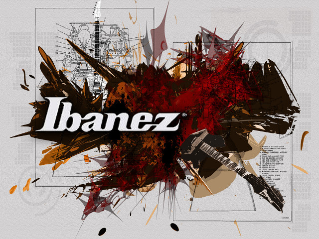 Guitar ibanez music notes background free wallpaper - medium preview image