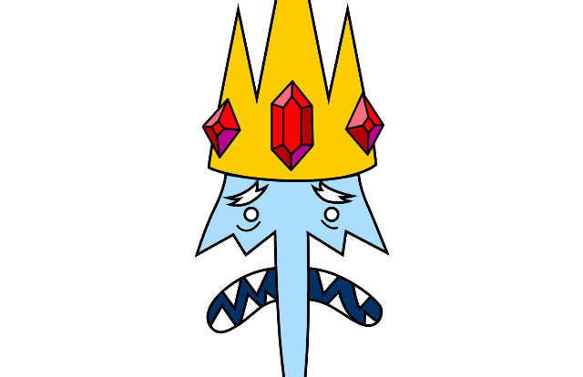 Blue yellow crown demon face free wallpaper - medium preview image