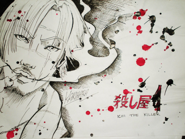 Man cigarette blood chinese woman free wallpaper - medium preview image