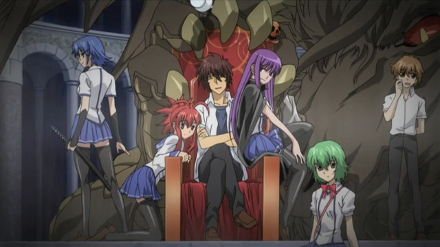 Anime characters throne giant monster free wallpaper - medium preview image