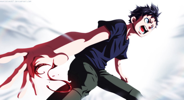 Man bloodied face air running free wallpaper - medium preview image