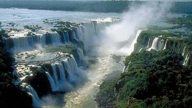 Waterfall river ecological art fantasy free wallpaper - medium preview image
