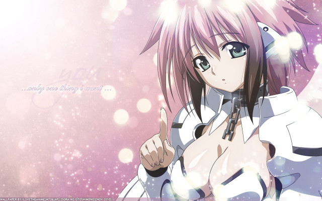 Pink haired girl armor bokeh free wallpaper - medium preview image