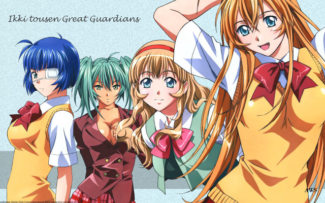 Anime girls long hair blue #17 free wallpaper - medium preview image