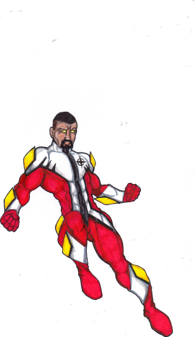 Flying man red yellow suit free wallpaper - medium preview image