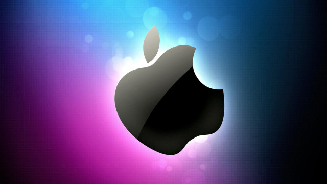Apple logo colorful blurry background #5 free wallpaper - medium preview image