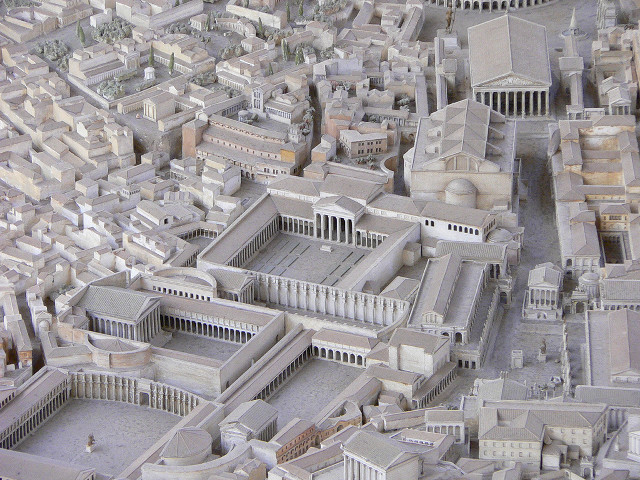 Detailed city model buildings trees free wallpaper - medium preview image