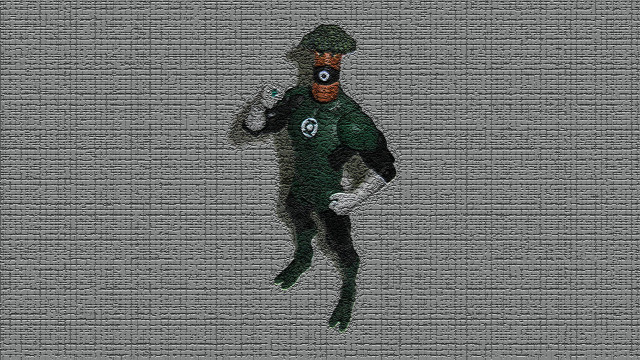 Man green suit hat running free wallpaper - medium preview image