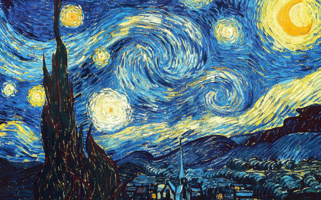 Starry night building foreground building #2 free wallpaper - medium preview image