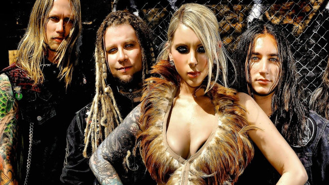 Tattoos piercings group photo fence free wallpaper - medium preview image