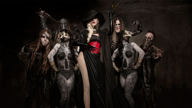 Costumed women photo dark room free wallpaper - medium preview image