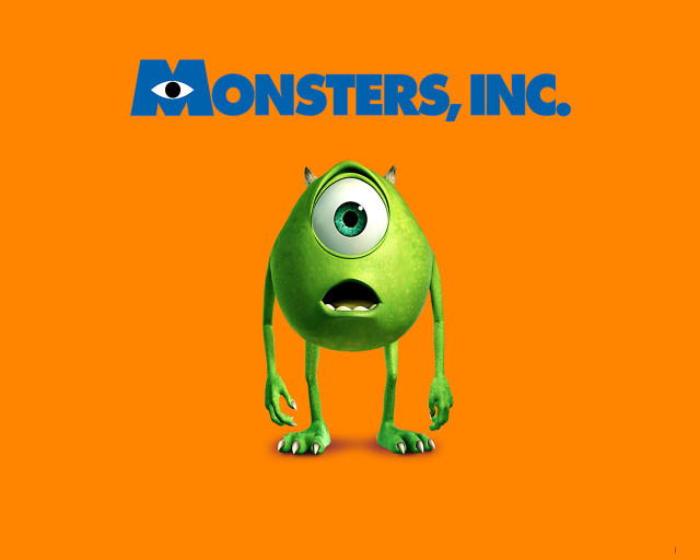 Green monster surprised look eyes free wallpaper - medium preview image