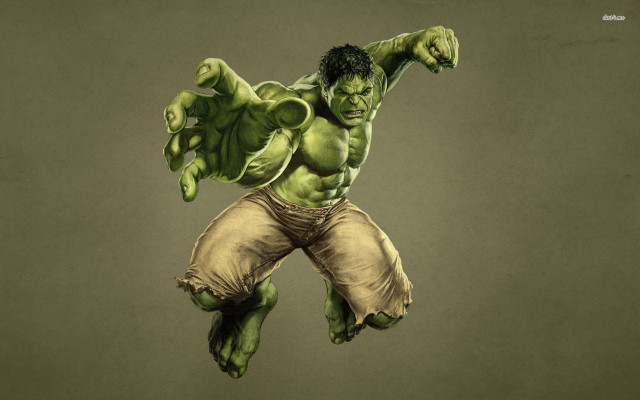 Hulk drawing in air arms free wallpaper - medium preview image