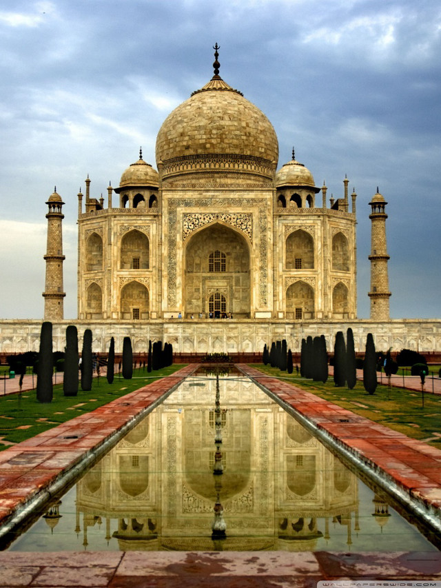 Large building pool water sky free wallpaper - medium preview image