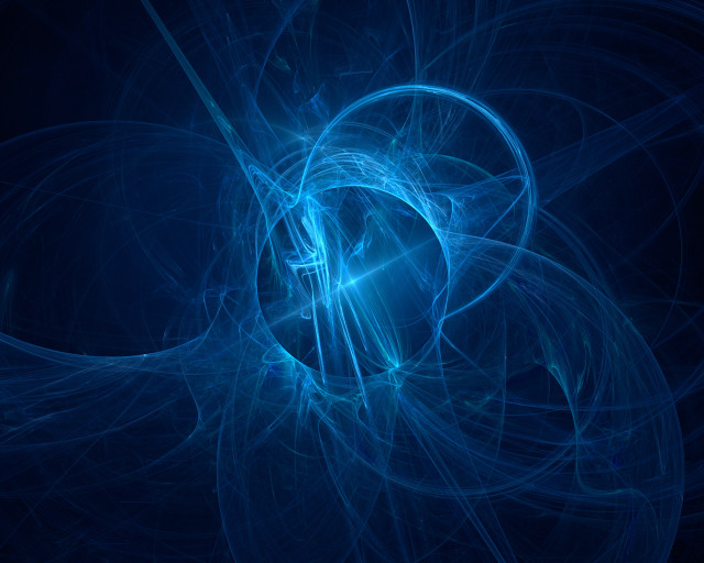 Blue abstract hologram magic circle free wallpaper - medium preview image