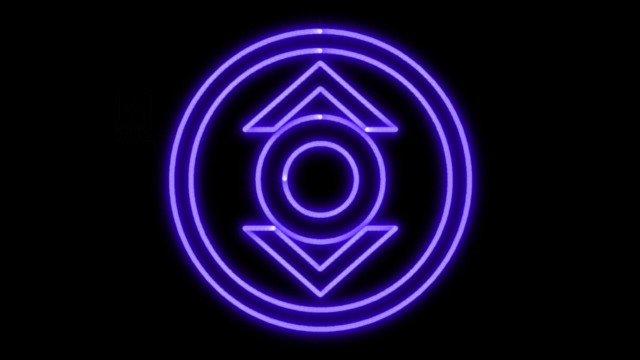 Neon blue circle black background free wallpaper - medium preview image