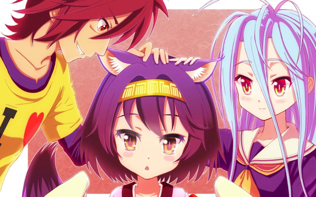 Three anime girls purple hair #5 free wallpaper - medium preview image