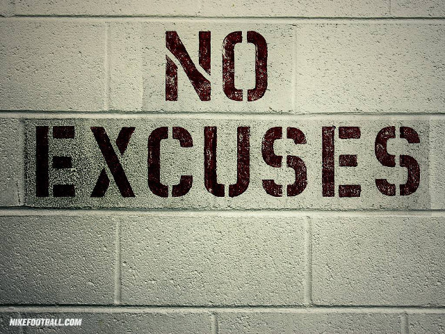 Brick wall no excuses sign free wallpaper - medium preview image