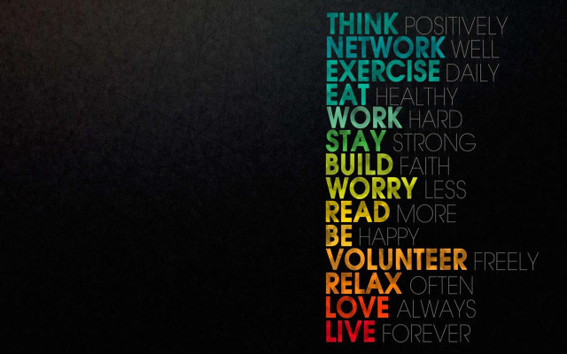 Think colorful word cloud black #2 free wallpaper - medium preview image