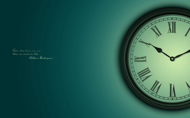Clock roman numerals green background #5 free wallpaper - medium preview image