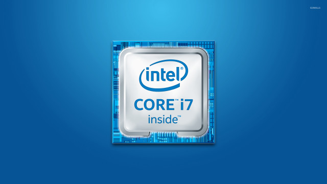 Intel core77 inside logo blue free wallpaper - medium preview image