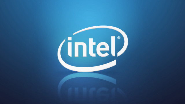 Intel logo blue background reflections free wallpaper - medium preview image