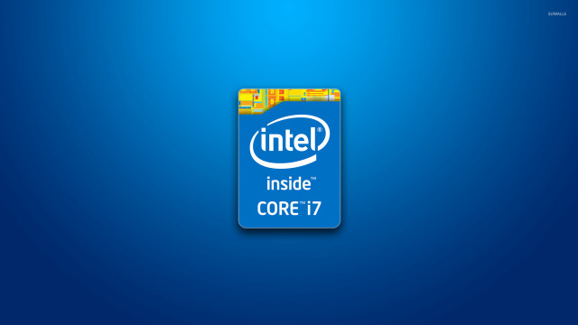 Intel blue background core17 logo free wallpaper - medium preview image
