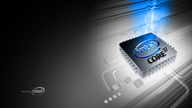 Cpu chip blue light core free wallpaper - medium preview image