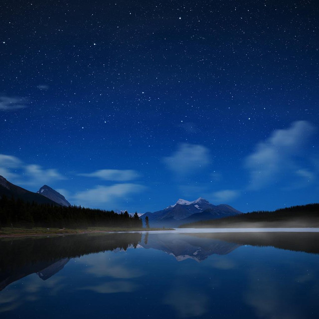 Lake mountain night sky stars #3 free wallpaper - medium preview image
