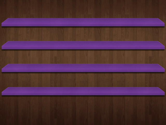 Purple shelf wooden floor wall free wallpaper - medium preview image