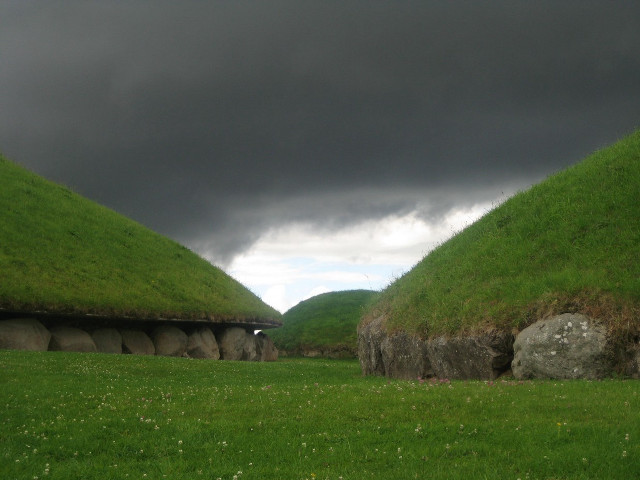 Grass houses lush field stormy free wallpaper - medium preview image