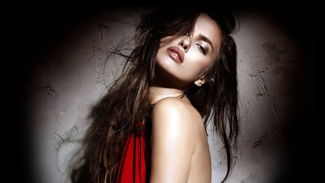 Woman red dress blowing wind free wallpaper - medium preview image