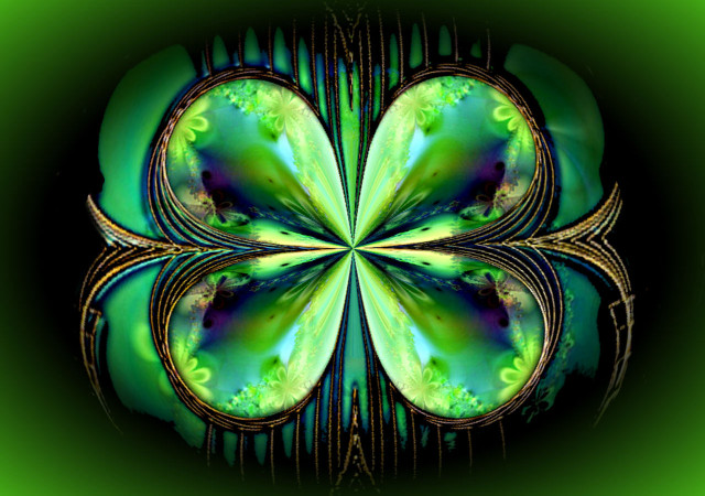 Green gold flower green background free wallpaper - medium preview image