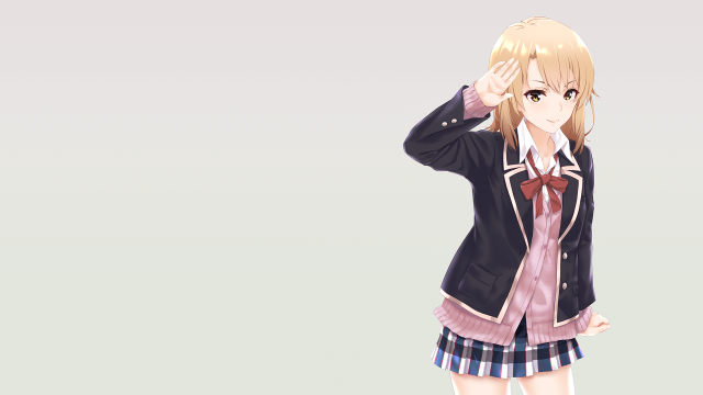 Girl school uniform serious look free wallpaper - medium preview image