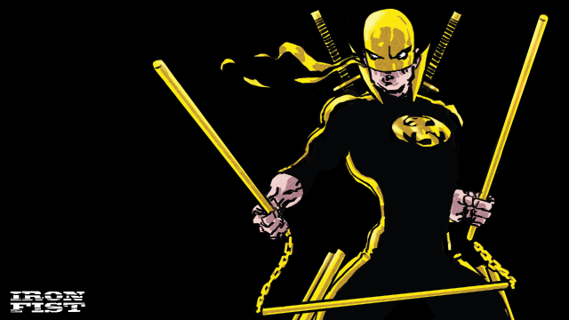 Man yellow black outfit swords free wallpaper - medium preview image