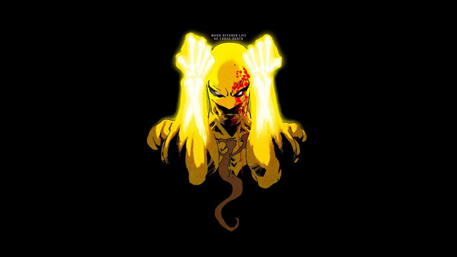 Yellow demon black background red free wallpaper - medium preview image