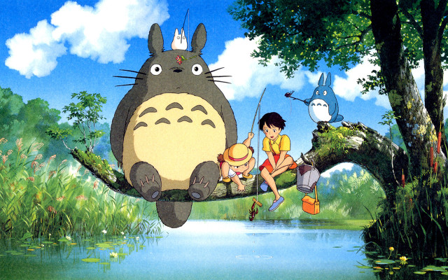 Cartoon man woman branch totoro #2 free wallpaper - medium preview image