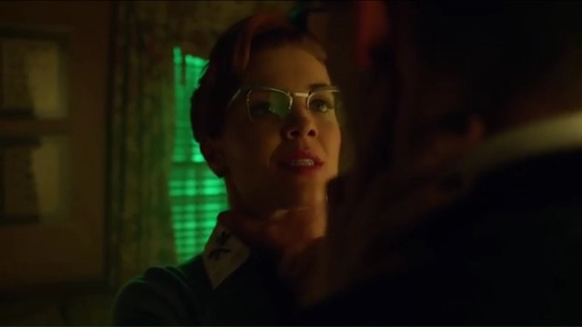 Woman glasses green lights window free wallpaper - medium preview image