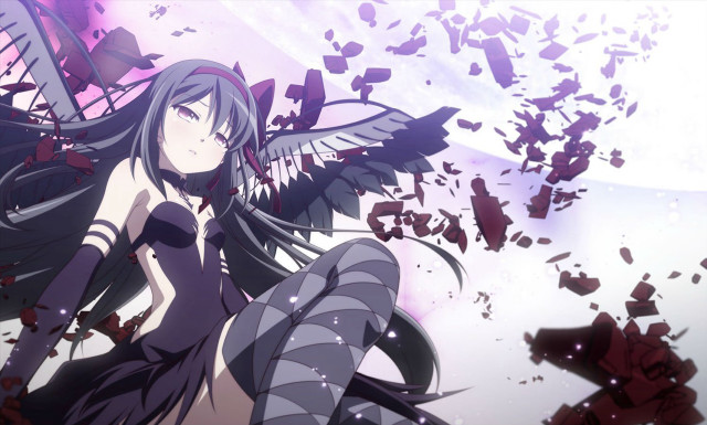 Woman wings purple dress broken free wallpaper - medium preview image