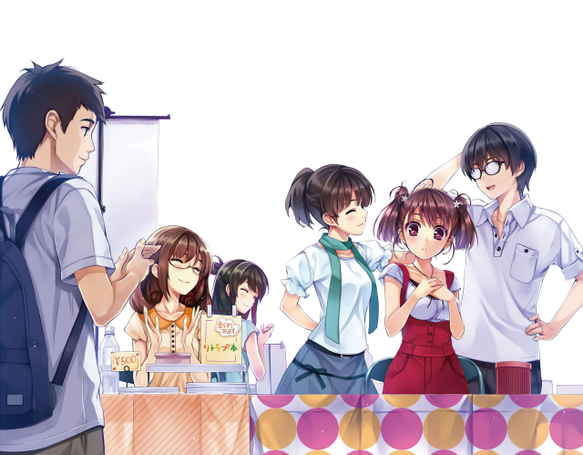 Group cake table man woman free wallpaper - medium preview image