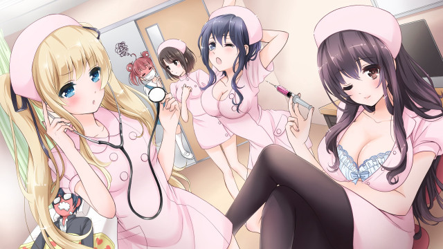 Women pink outfits stethoscope mirror free wallpaper - medium preview image