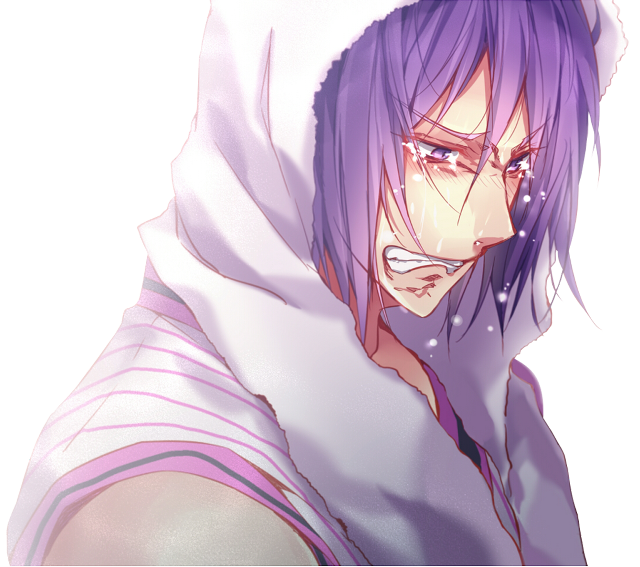 Man purple hair hoodie white free wallpaper - medium preview image