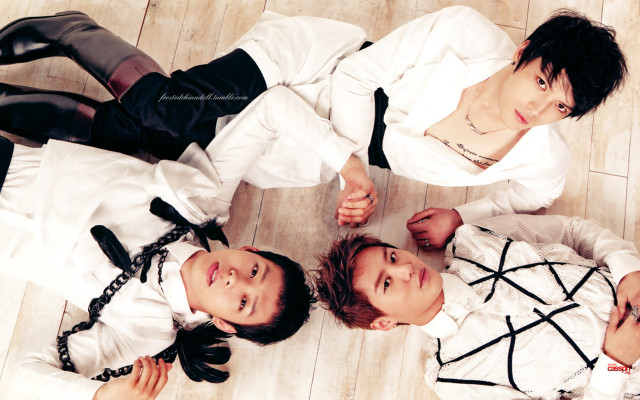 Group people wooden floor white free wallpaper - medium preview image