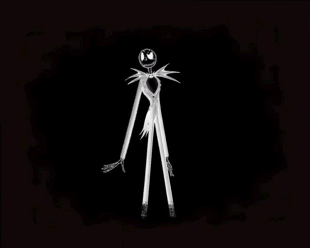 Creepy figure black white photo free wallpaper - medium preview image