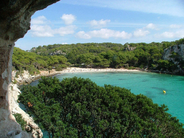 Beach view cave woods nature free wallpaper - medium preview image