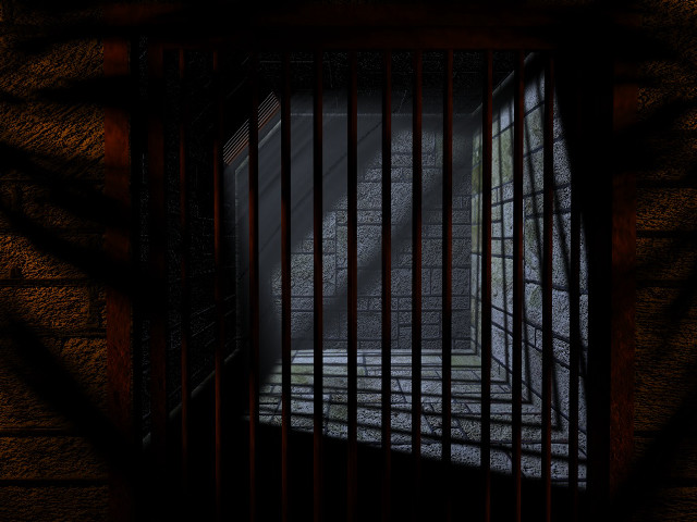 Jail cell bars bench center free wallpaper - medium preview image