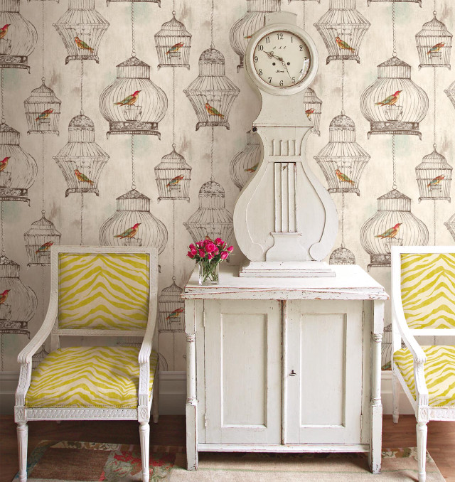 White cabinet white clock chair free wallpaper - medium preview image