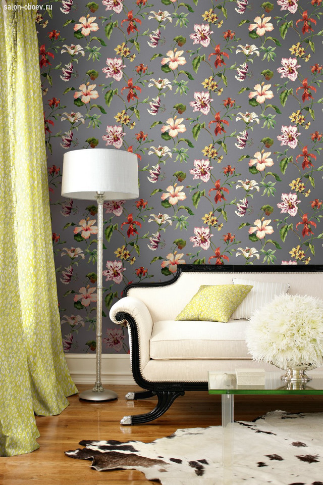 Living room white couch flower #2 free wallpaper - medium preview image