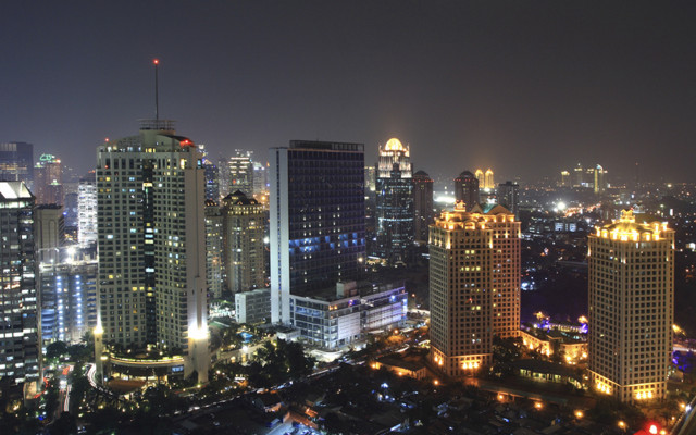 City night tall buildings lights #9 free wallpaper - medium preview image